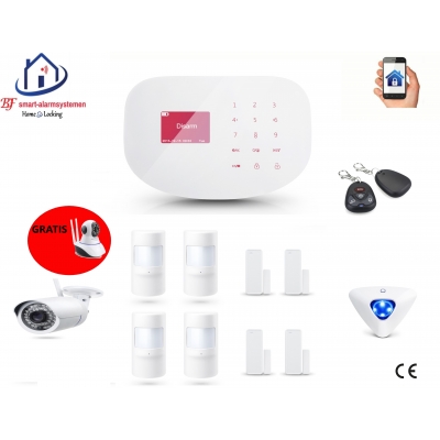 Home-Locking draadloos smart alarmsysteem wifi,gprs,sms set 5 AC-08 Home-Locking draadloos smart alarmsysteem wifi,gprs,sms set 5 AC-08